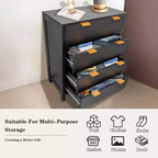 Cómoda, Cajonera, Cómoda de 4 Cajones, Cómoda de Madera con Paneles Acanalados de Onda, Cómodas Modernas con Cajones para Dormitorio, Armario, Sala de Estar