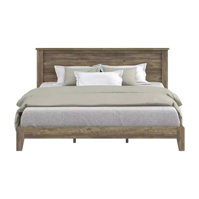 Cama Galano King Tiena Lencia con cabecero, roble nudoso