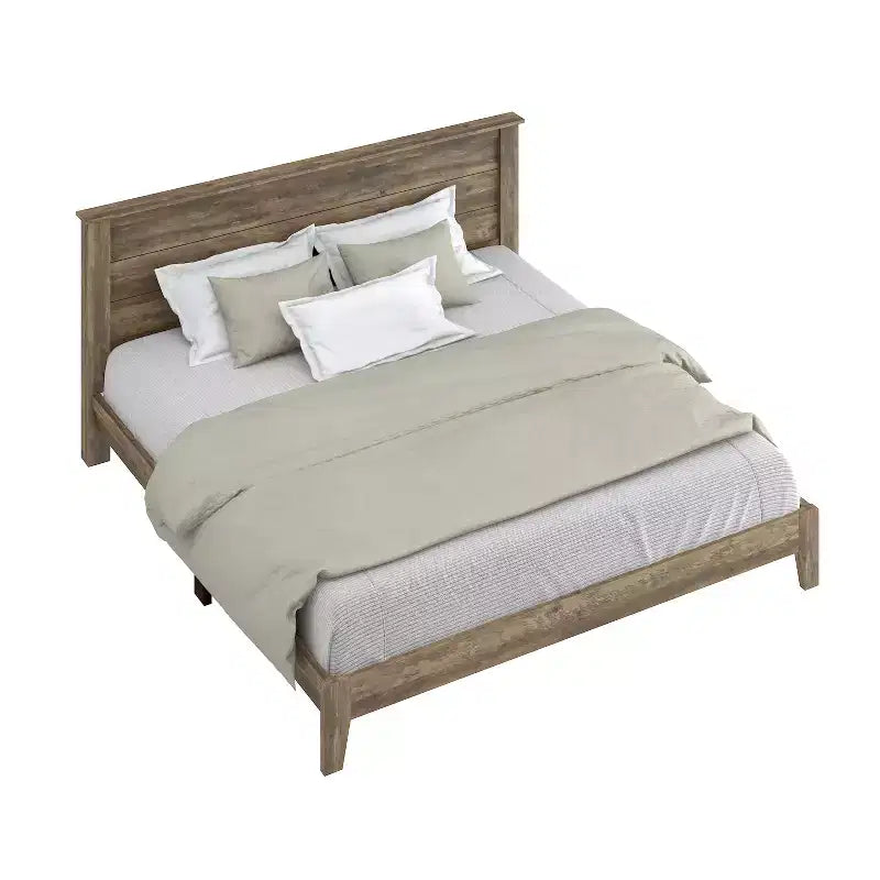 Cama Galano King Tiena Lencia con cabecero, roble nudoso