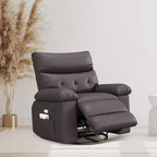 Sillón reclinable giratorio extra ancho GustoWave para adultos, sofá reclinable de masaje, mecedora tapizada para guardería