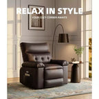 Sillón reclinable giratorio extra ancho GustoWave para adultos, sofá reclinable de masaje, mecedora tapizada para guardería