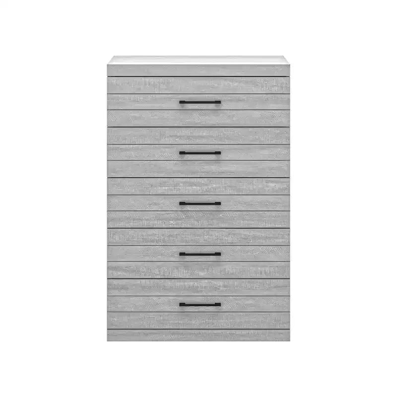 Cómoda Galano Hamsper de 5 cajones (con bloqueo) - Roble gris polvoriento