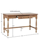 GDFStudio Crista Escritorio tradicional de madera con 1 cajón