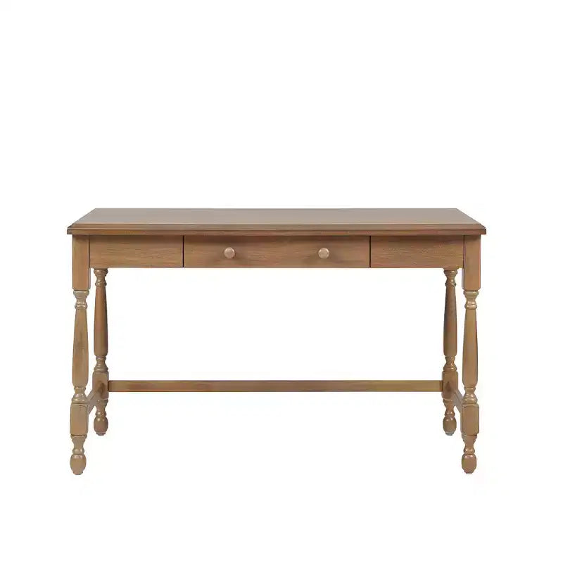 GDFStudio Crista Escritorio tradicional de madera con 1 cajón
