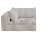 MAYEERTY 118.2 Sofá nube de pana blanca con asiento profundo, cojín extraíble de doble capa, no requiere montaje, para múltiples habitaciones