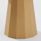 PexFix Mesa de Comedor Redonda de Madera Maciza de 60 pulgadas de Alto, Mesa de Cocina para 6-8 Personas con Tablero y Base Cónica para Sala de Estar/Comedor, Oficina, en Color Natural