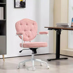 Sillas de escritorio Okak para oficina en casa, silla de tocador tapizada con altura ajustable, silla giratoria para oficina, estudio, sala de lectura