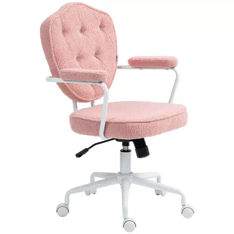 Sillas de escritorio Okak para oficina en casa, silla de tocador tapizada con altura ajustable, silla giratoria para oficina, estudio, sala de lectura