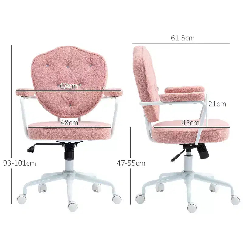 Sillas de escritorio Okak para oficina en casa, silla de tocador tapizada con altura ajustable, silla giratoria para oficina, estudio, sala de lectura