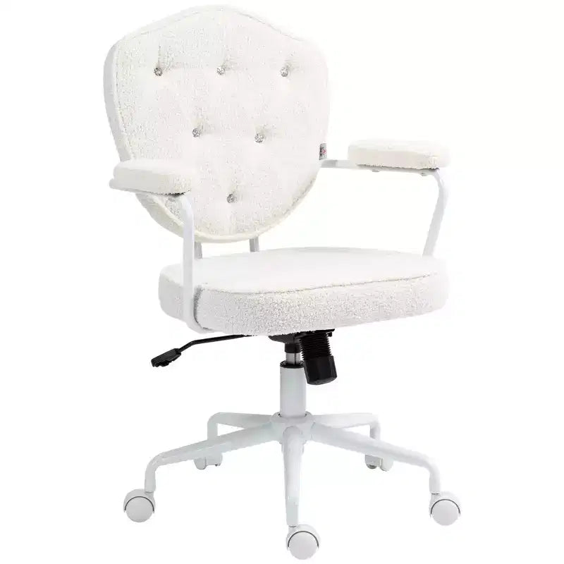 Sillas de escritorio Okak para oficina en casa, silla de tocador tapizada con altura ajustable, silla giratoria para oficina, estudio, sala de lectura