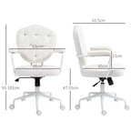 Sillas de escritorio Okak para oficina en casa, silla de tocador tapizada con altura ajustable, silla giratoria para oficina, estudio, sala de lectura