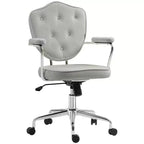 Sillas de escritorio Okak para oficina en casa, silla de tocador tapizada con altura ajustable, silla giratoria para oficina, estudio, sala de lectura