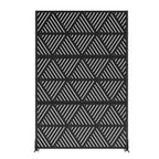 MAYEERTY Divisor de Exterior e Interior de Pantalla de Acero Galvanizado Negro Prismatico Triangular con Pantalla Decorativa de Privacidad Autónoma