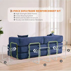 Sofá cama convertible de 78.8'' con almohadas, sofá de pana 5 en 1, sofá plegable con estructura de forma fija, no requiere montaje
