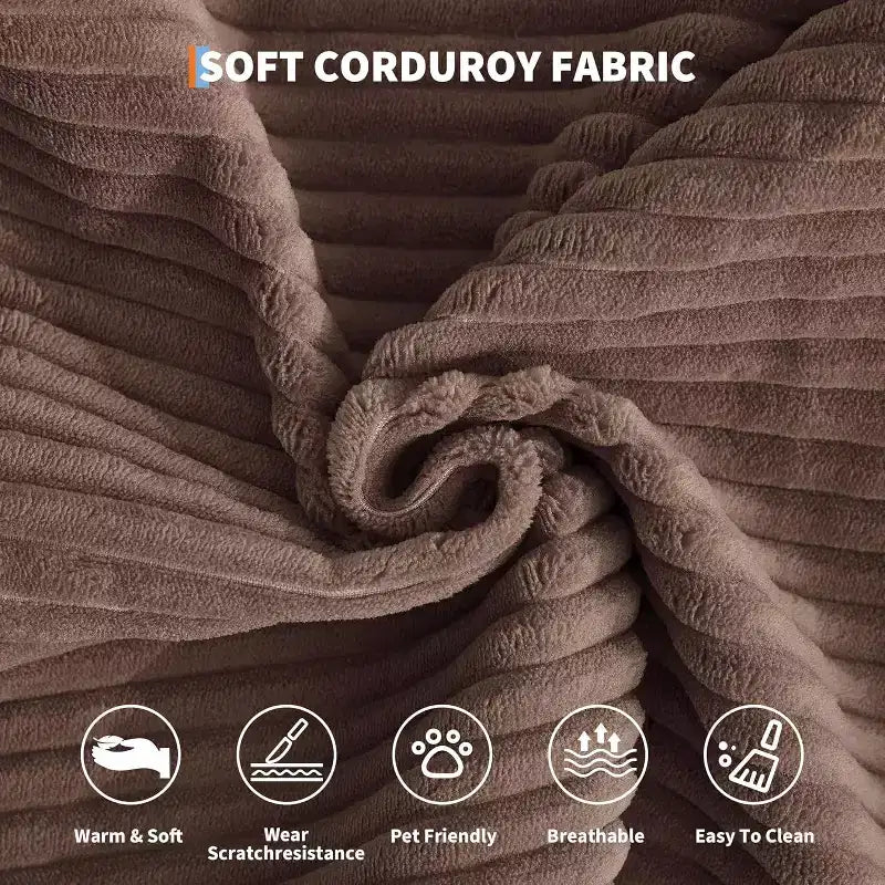 Sofá cama convertible de 78.8'' con almohadas, sofá de pana 5 en 1, sofá plegable con estructura de forma fija, no requiere montaje