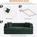 Sofá cama convertible de 78.8'' con almohadas, sofá de pana 5 en 1, sofá plegable con estructura de forma fija, no requiere montaje