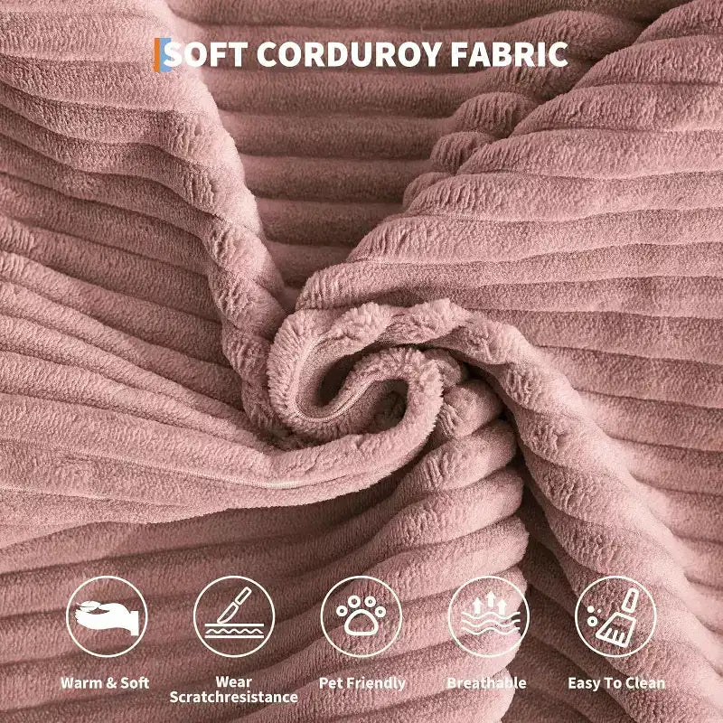 Sofá cama convertible de 78.8'' con almohadas, sofá de pana 5 en 1, sofá plegable con estructura de forma fija, no requiere montaje