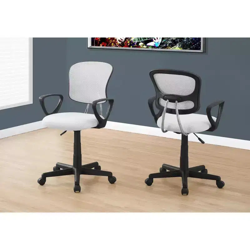 Okak Ergonomic Office Chair with Wheels, Computer Chair with Adjustable Height and Armrests, Comfy Chair for Home, Office