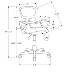 Okak Ergonomic Office Chair with Wheels, Computer Chair with Adjustable Height and Armrests, Comfy Chair for Home, Office