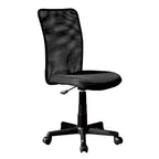 Silla de oficina Okak sin brazos con respaldo de malla, silla de escritorio con altura ajustable y ruedas universales, silla cómoda para oficina, hogar, color negro