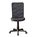 Silla de oficina Okak sin brazos con respaldo de malla, silla de escritorio con altura ajustable y ruedas universales, silla cómoda para oficina, hogar, color negro
