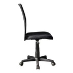 Silla de oficina Okak sin brazos con respaldo de malla, silla de escritorio con altura ajustable y ruedas universales, silla cómoda para oficina, hogar, color negro
