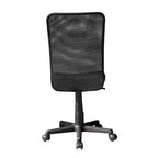 Silla de oficina Okak sin brazos con respaldo de malla, silla de escritorio con altura ajustable y ruedas universales, silla cómoda para oficina, hogar, color negro