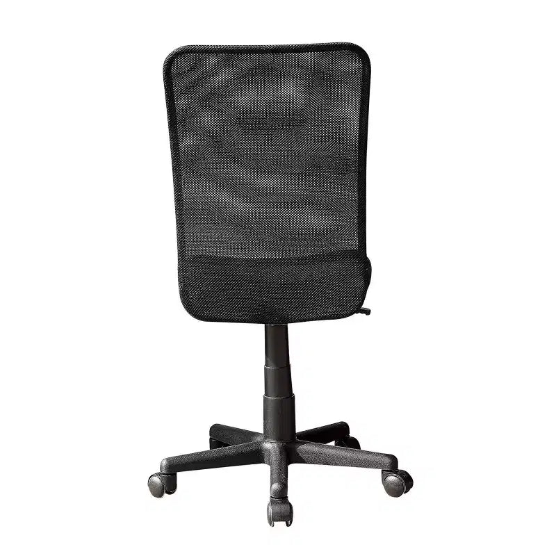 Silla de oficina Okak sin brazos con respaldo de malla, silla de escritorio con altura ajustable y ruedas universales, silla cómoda para oficina, hogar, color negro