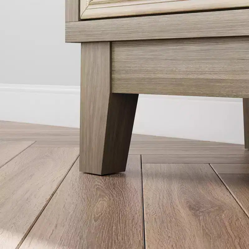 Aparador moderno Okak, aparador con 4 elegantes puertas de diseño geométrico, mueble de almacenamiento para sala de estar, oficina, cocina