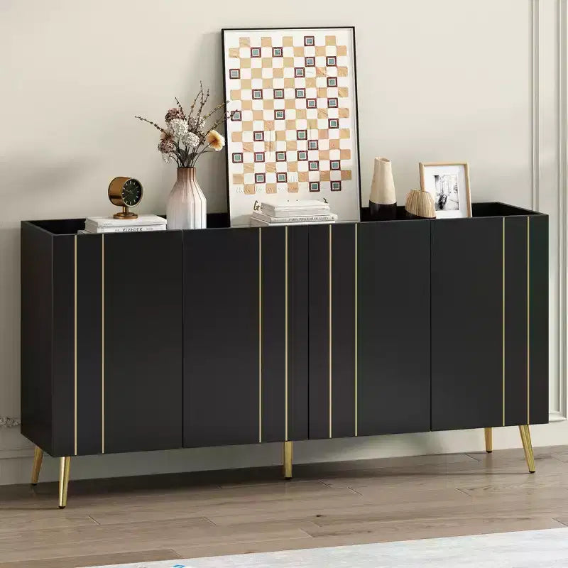 Okak Modern Shoe Cabinet, Freestanding Shoe Organizer with 2 Doors and 6 Shelves, Shoe Storage Cabinet for Entryway, Living Room, Hallway