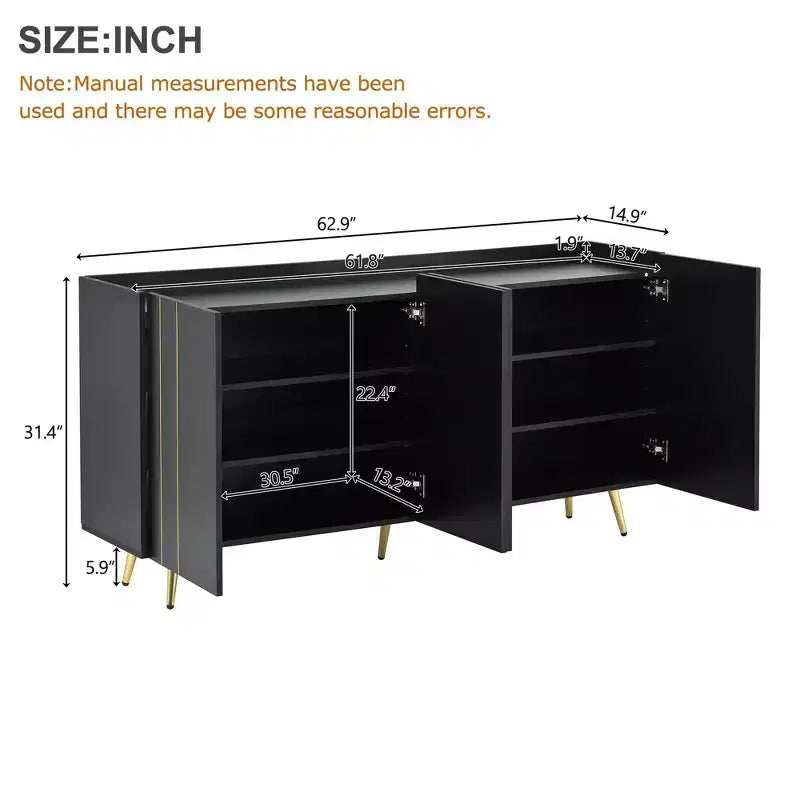 Okak Modern Shoe Cabinet, Freestanding Shoe Organizer with 2 Doors and 6 Shelves, Shoe Storage Cabinet for Entryway, Living Room, Hallway