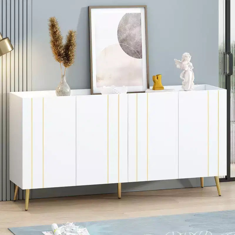 Okak Modern Shoe Cabinet, Freestanding Shoe Organizer with 2 Doors and 6 Shelves, Shoe Storage Cabinet for Entryway, Living Room, Hallway