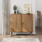 Okak Modern Sideboard Cabinet, Freestadning Bufft Cabinet with 2 Doors, Storage Cabinet for Living Room, Dining Room, Kitchen