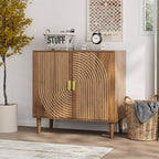 Okak Modern Sideboard Cabinet, Freestadning Bufft Cabinet with 2 Doors, Storage Cabinet for Living Room, Dining Room, Kitchen