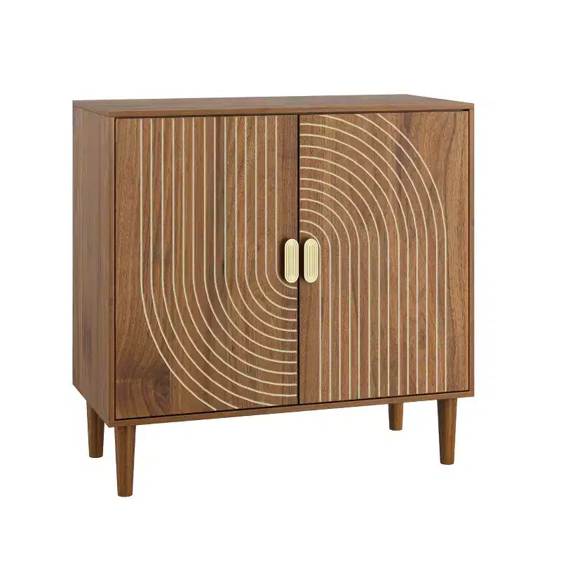 Okak Modern Sideboard Cabinet, Freestadning Bufft Cabinet with 2 Doors, Storage Cabinet for Living Room, Dining Room, Kitchen