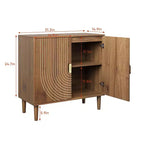 Okak Modern Sideboard Cabinet, Freestadning Bufft Cabinet with 2 Doors, Storage Cabinet for Living Room, Dining Room, Kitchen