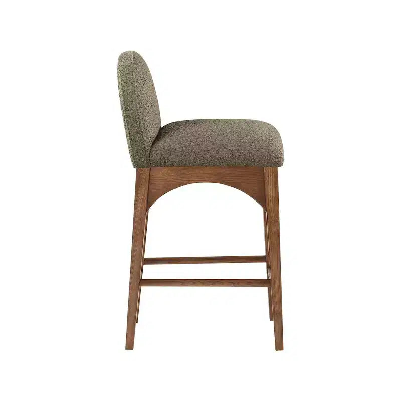 Meridian Furniture, Taburete de tela de bucle Waldorf Olive