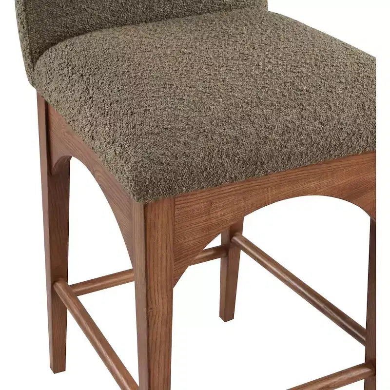 Meridian Furniture, Taburete de tela de bucle Waldorf Olive