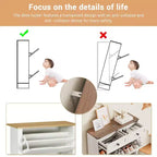 Coolmee Shoe Storage Cabinet, Narrow Shoe Racks with 2 Flip Drawers and 2 Drawers, Freestanding Shoe Organizer for Hallway, Foyer, Entryway