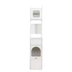 GDFStudio Edmund Gabinete de Almacenamiento Moderno de 70.87'' de Alto con 2 Cajones y Puertas de Vidrio