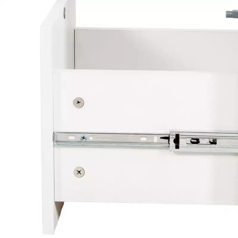 GDFStudio Edmund Gabinete de Almacenamiento Moderno de 70.87'' de Alto con 2 Cajones y Puertas de Vidrio