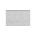 Cama de pared Queen Keloyid Haimyy de madera maciza con cargador integrado y cajón resistente