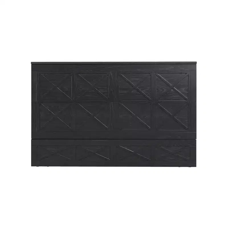 Cama de pared Queen Keloyid Haimyy de madera maciza con cargador integrado y cajón resistente