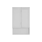 Cama de pared Queen Keloyid Haimyy de madera maciza con cargador integrado y cajón resistente