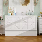 Cama de pared Queen Keloyid Haimyy de madera maciza con cargador integrado y cajón resistente