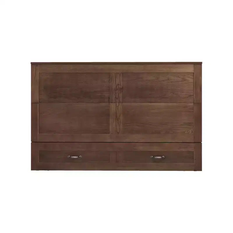 Cama de pared Queen Keloyid Haimyy de madera maciza con cargador integrado y cajón resistente