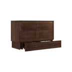 Cama de pared Queen Keloyid Haimyy de madera maciza con cargador integrado y cajón resistente