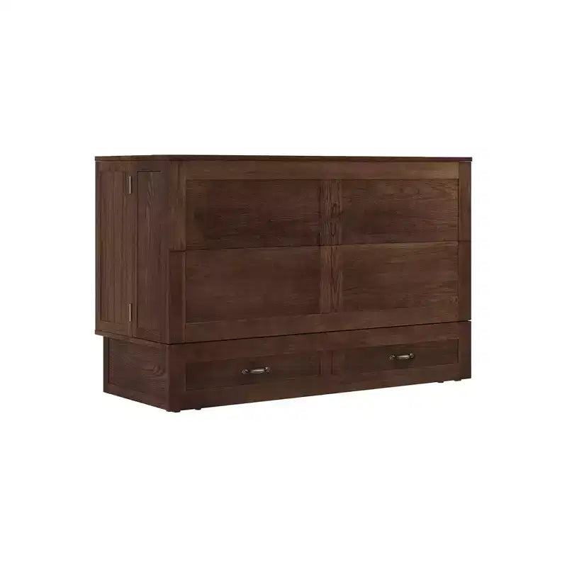 Cama de pared Queen Keloyid Haimyy de madera maciza con cargador integrado y cajón resistente