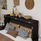 Cama de pared Queen Keloyid Haimyy de madera maciza con cargador integrado y cajón resistente