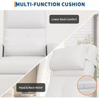 Electric recliner, adjustable recliner, ergonomic, thickened PU leather, high back, padded seat, 2 side pockets, family chair for living room